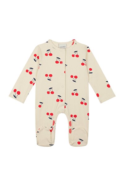PETIT-ATELlER Baby Cherry Print Footed Sleepsuit , Cozy Colorful Soft Cotton ...