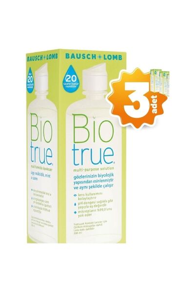 Bausch & Lomb Bio True 300 ml Lens Solüsyonu x 3 adet