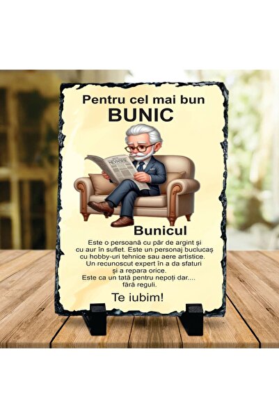 ROPRESSO Slate Stone for Grandpa – Touching Gift for the Wisest Supporter