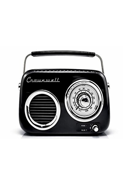 Gereksiz Şeyler Crownwell Radyo Retro Tasarımlı Bluetooth FM Radyo Siyah Renk...