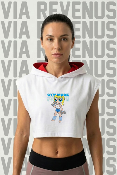 Vordevia Powerpuff Girls Gym Mode Hanorac sport pentru femei, cu glugă, fără ...