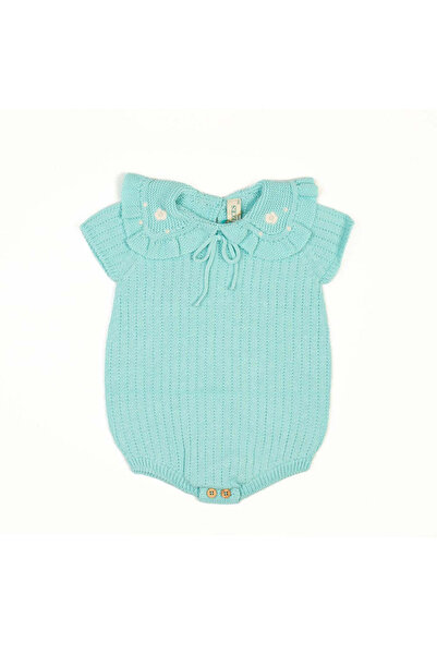 PETIT-ATELlER Baby Girl Cotton Snap Romper , Soft Neutral Everyday Classic Pl...