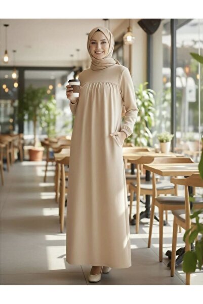 SHİROSA Two-Thread Drawstring Detailed Hijab Dress