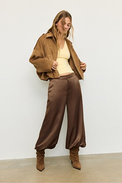 Stradivarius Smart satin balloon trousers