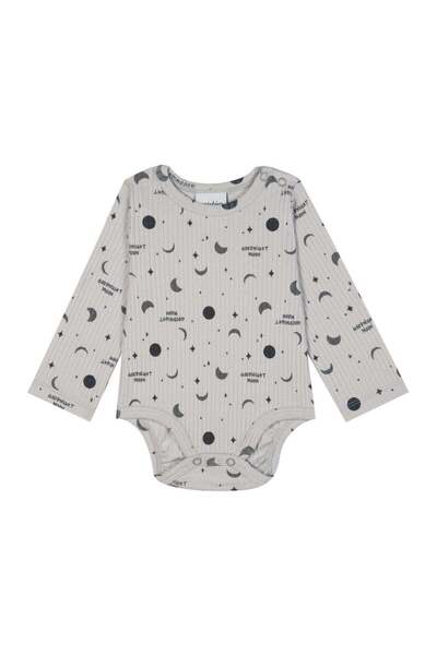 PETIT-ATELlER Baby Soft Cotton Knit Long Sleeve Bodysuit , Comfortable Everyd...