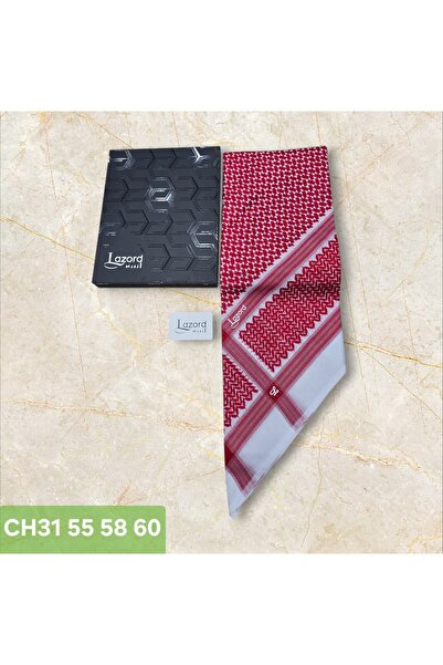 DFH Lazurd men's red shemagh, high-quality material