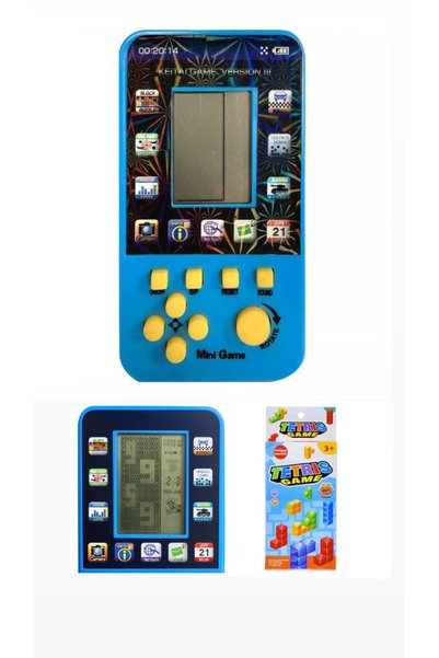 synshop Retro Tetris Mavi Game Atari Oyun Konsolu Oyuncak Çocuk Yetişkin Hedi...
