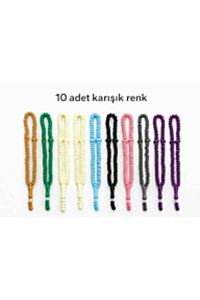 SHR 10 Adet Hediyelik Cami Tesbihi 99'lu plastik tesbih hac umre mevlüt hediy...