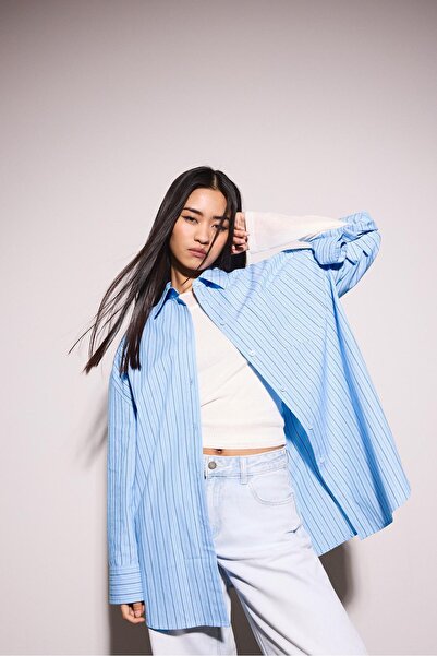 Stradivarius Oversize striped shirt