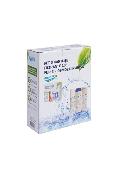 aquaPUR Set de 3 cartușe filtrante de 10''