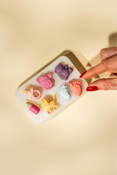 rufus concept Baby Stuff Altılı Silikon Mum Kalıbı