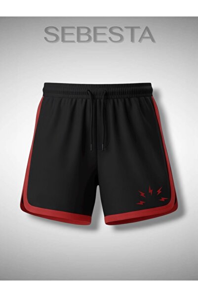 Sebesta Fashion Energy Printed Premium Jersey Ribbed Sports Shorts