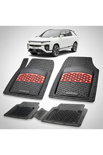 TEAMCAR Συμβατά πατάκια δαπέδου KGM Actyon 2024-σήμερα | Κόκκινο