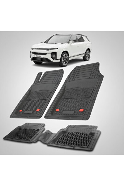 TEAMCAR Συμβατά πατάκια δαπέδου KGM Actyon 2024-σήμερα | Μαύρο