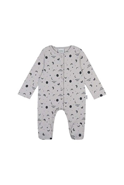 PETIT-ATELlER بدلة نوم مطبوع زهور مطرزة للأطفال الرضع، رومبير قطن فاخر بأكمام...