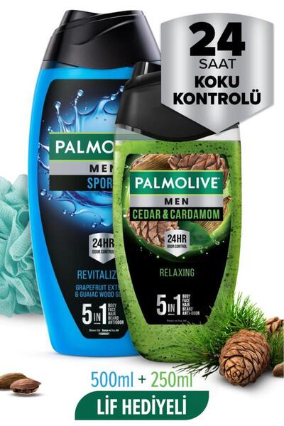Palmolive Erkek Duş Jeli 500 Ml, Men Sedir Ağacı Kokulu 250 Ml Küçük Boy Duş ...
