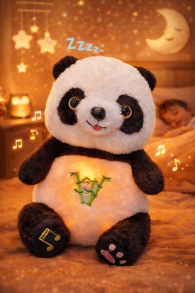 SHAMİRA Nesef alan sevimli uyku arkadaşı panda ışıklı ve müzikli
