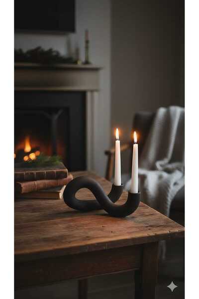 Rivon Desing WAVE kıvrımlı şamdan