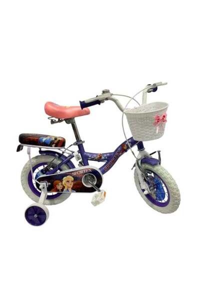 Sportex Frozen Steel Frame V-Brake Girls Bicycle Multicolour 12 Inch
