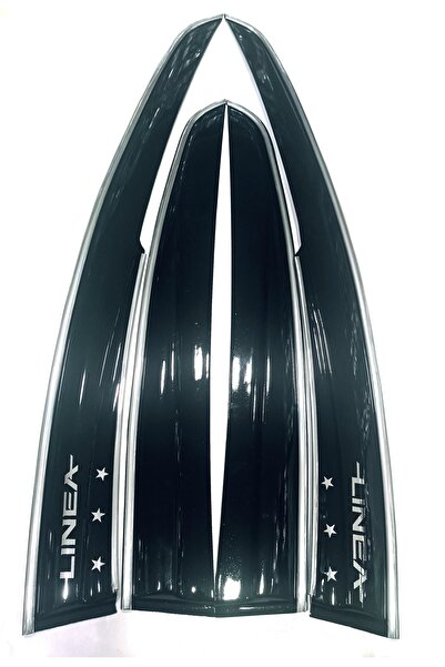 lina oto aksesuar Fiat Linea kromlu yazılı yıldızlı yeni cam rüzgarlığı Lina oto