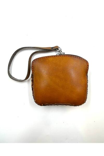 MD Moda Accessories Handmade Leather Keychain with Bird Figure / Mini Zipper Wallet