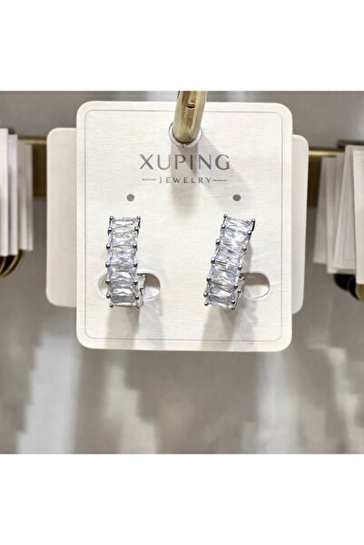 GLOW ACCESSORIES BAE أقراط دائرية من الفولاذ المقاوم للصدأ من Xuping مرصعة بح...