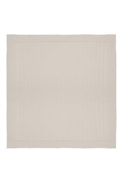 Bebetto Tri̇ko Blanket (Zi̇kzak Pattern) Ecru