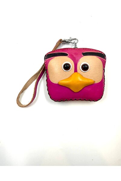 MD Moda Accessories Handmade Leather Keychain with Bird Figure / Mini Zipper ...