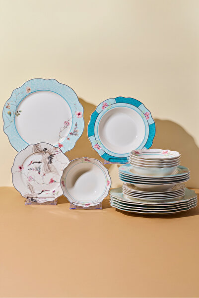 Perotti Japan Garden Bone 24 Parça 6 Kişilik Yemek Takımı