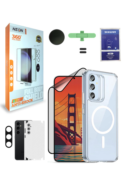Neon سامسونج S26 بلس 5G 2026، حزمة كومبو مضادة للصدمات 6 في 1، تغطي الجسم بال...