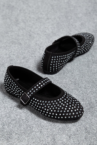 Mc vay Shoes Lina Beret Stoned Suede Stylish Women's Ballerinas