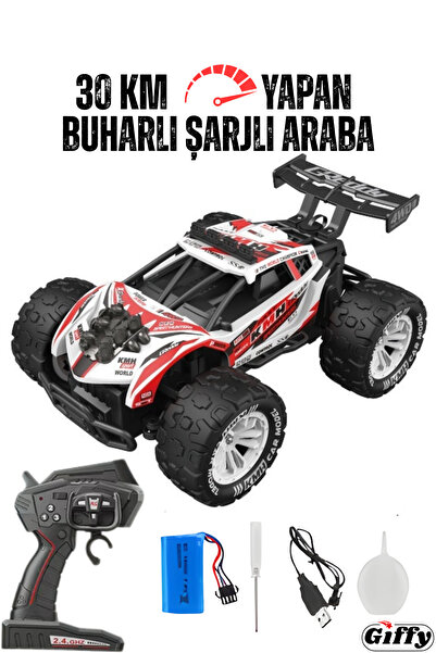giffy Oyuncak 30 KM Hızlı 4x4 Şarjlı Uzaktan Kumandalı RC Araba Buharlı 3 Kad...