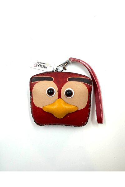 MD Moda Accessories Handmade Leather Keychain with Bird Figure / Mini Zipper ...