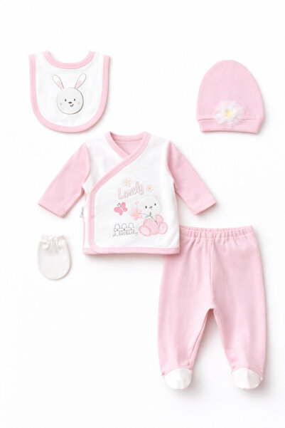 Rain Baby Baby Girl Set Patterned Long Sleeve Cotton