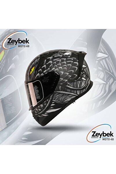 MTS M-801 Draglax Grey Fiber Full Face Kask (Güneş Vizörlü & DOT Onaylı)