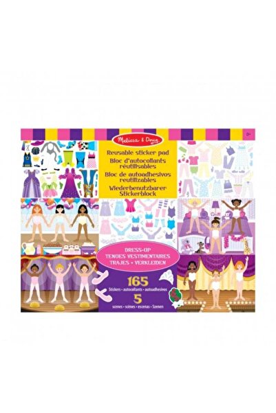 Melissa & Doug لوحة ملصقات قابلة لإعادة الاستخدام بتصميم إبداعي