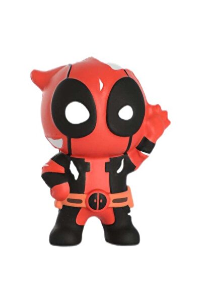 Generic MARVEL Dead Pool Hand Up Design Mochi Squishy Doll Red and Black