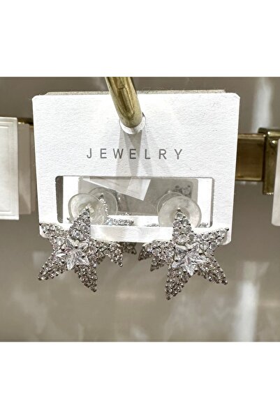 GLOW ACCESSORIES BAE Stainless Steel Zircon Stone Vip Star Earrings