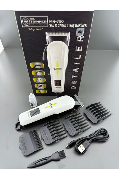 DETAİLERS Mr. Trimmer Mr-700 Detailer Saç Ve Sakal Tıraş Makinesi Dijital Ekr...