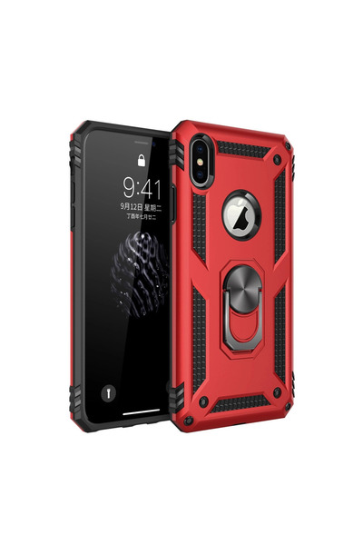 eco port iPhone XS Max Case Sofia Ring Silicone Cover - Red
