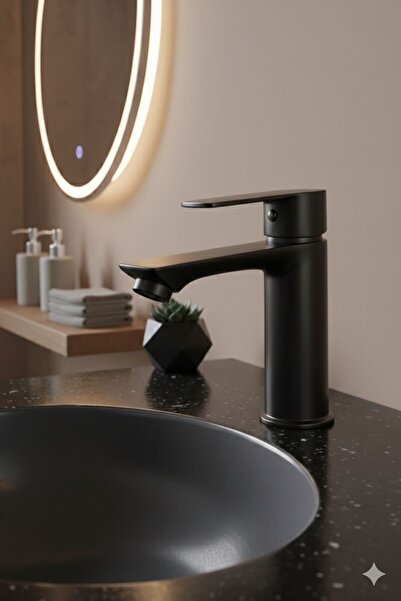 Fulcie Black Fixed Body Basin Mixer