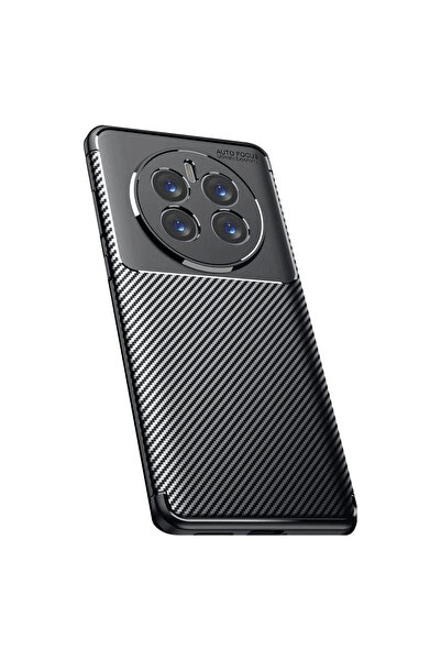 eco port حافظة Realme 12 Pro Plus ذات غطاء كربوني بتركيز تلقائي - أسود