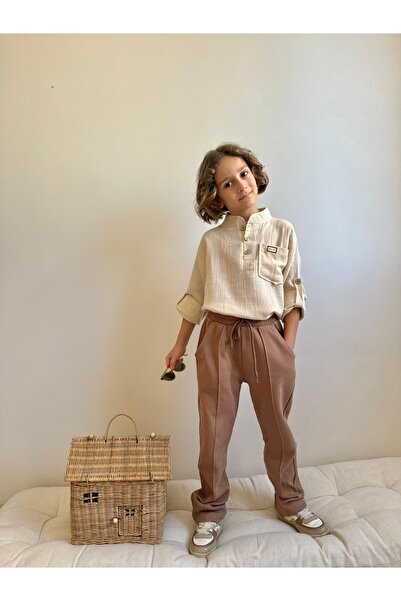 Patriko Boys' New Season Festive Stylish Collar Shirt-Pants Stylish Lower-Upp...