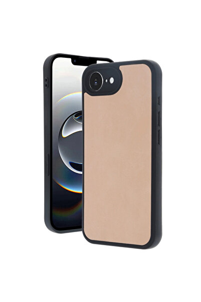 eco port iPhone 16E Case Aras Leather Cover - Powder