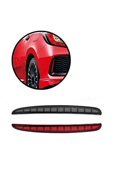GÜMRÜK BEY 016-2019 Model Honda Civic Hatchback Rear Bumper Led Light - Refle...