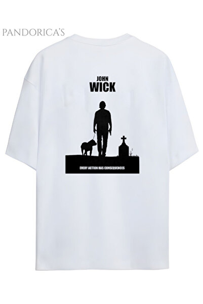Grafftee Clothing تي شيرت قطني مطبوع من Pandorica's John Wick Design للجنسين