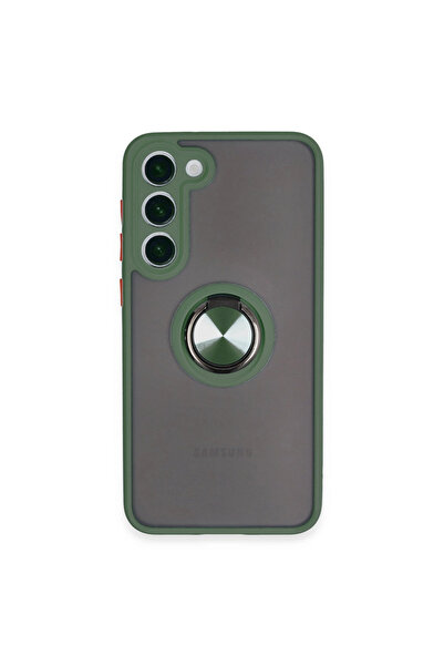 FREEDOM STOREE جراب سامسونج جالاكسي S23 بلس غطاء سيليكون مونتريال مع حلقة - أخضر