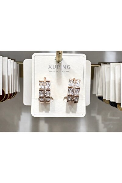 GLOW ACCESSORIES BAE أقراط دائرية من الفولاذ المقاوم للصدأ من Xuping مرصعة بح...
