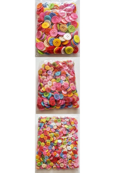 Modellino 150 Pieces of Mixed Color Buttons - 50 Small Size 12mm - 50 Medium ...