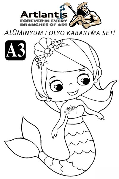 Artlantis Alüminyum Folyo Kabartma Seti A3 30x40 cm 1 Paket Aliminyum Folyo S...